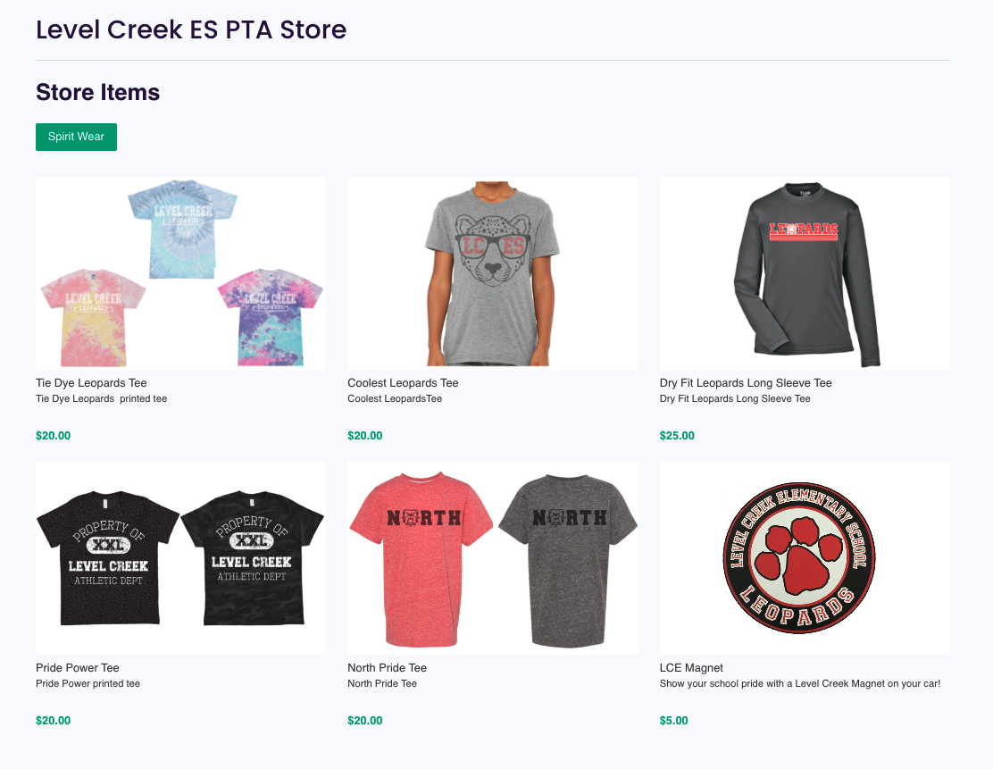 Spirit Wear Store